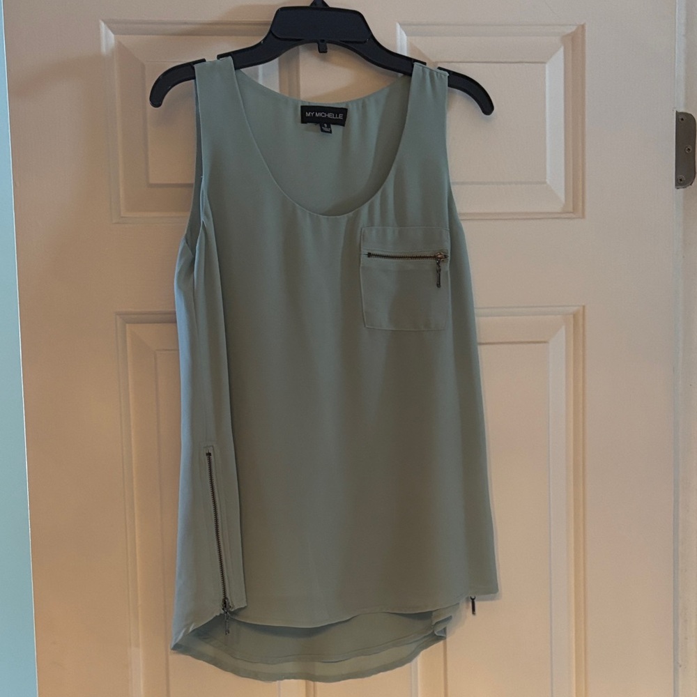 My Michelle Women's Sleeveless Blouse - Soft Green